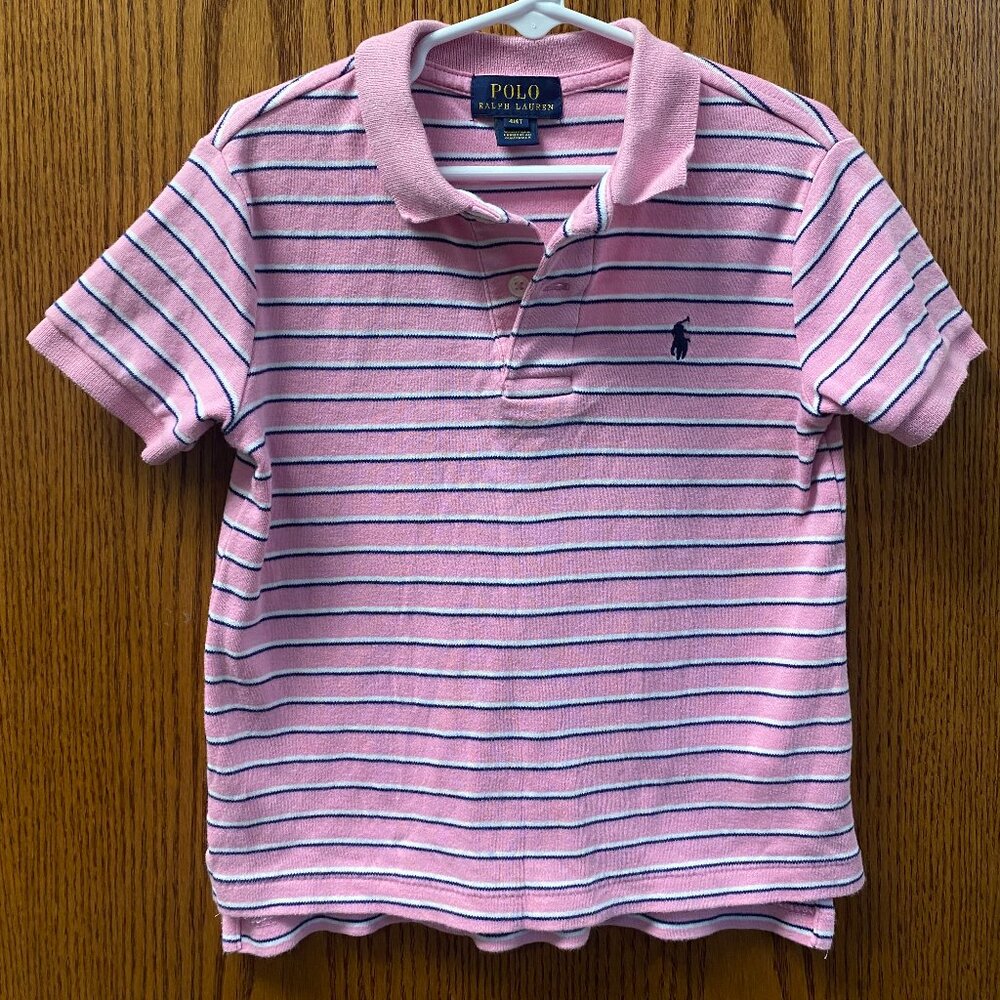 Polo Ralph Lauren Pink Striped Collared Shirt 4T